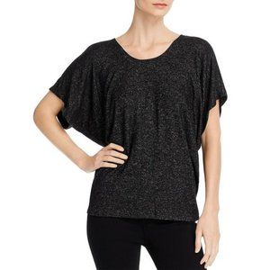 Kim & Cami Womens Hatchi Black Knit Dolman Sleeve Blouse NWT